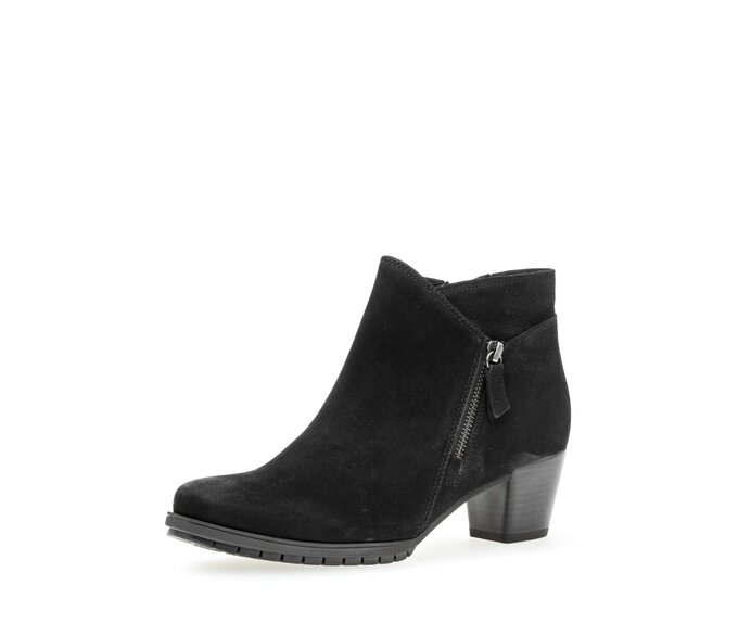 Gabor Ankle Boot Schwarz - Rauleder