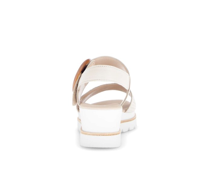 Gabor Plateau Sandale Beige - Glattleder