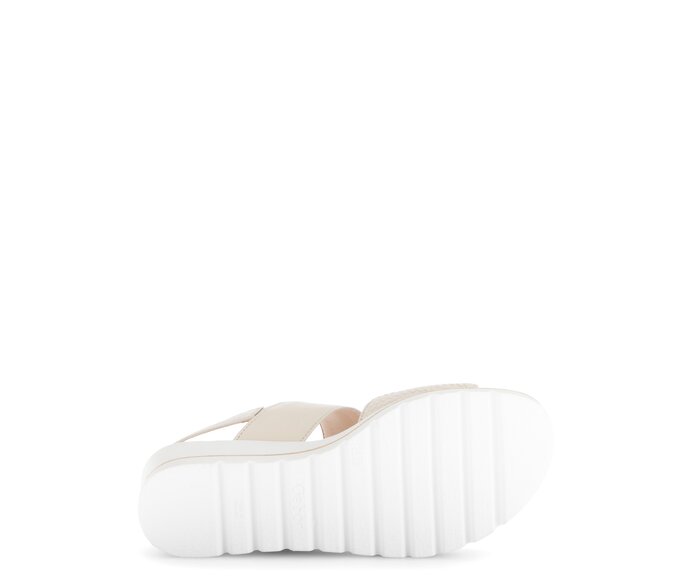 Gabor Plateau Sandale Beige - Glattleder