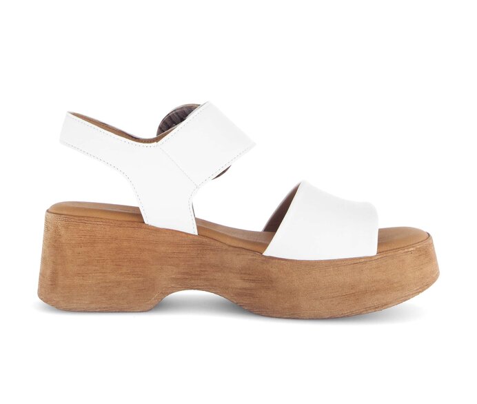Gabor Riemchensandale Creme - Glattleder
