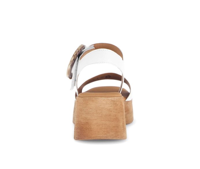 Gabor Riemchensandale Creme - Glattleder