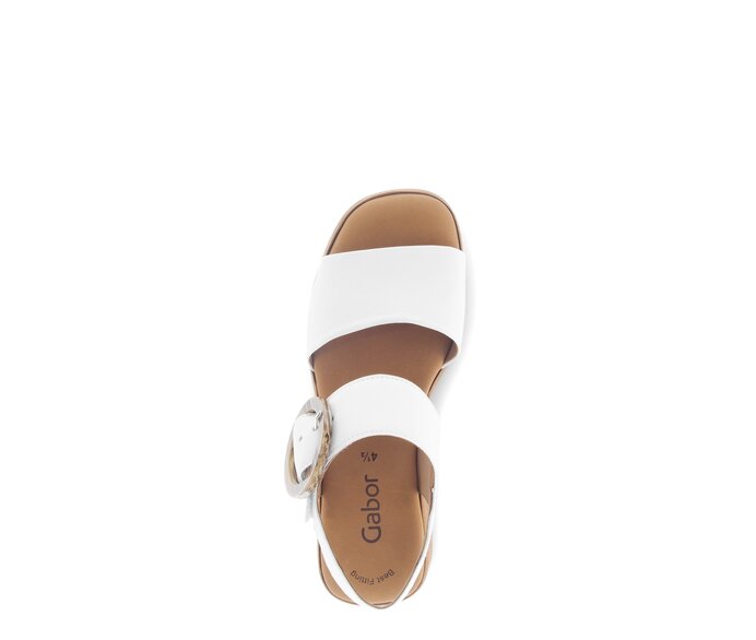 Gabor Riemchensandale Creme - Glattleder