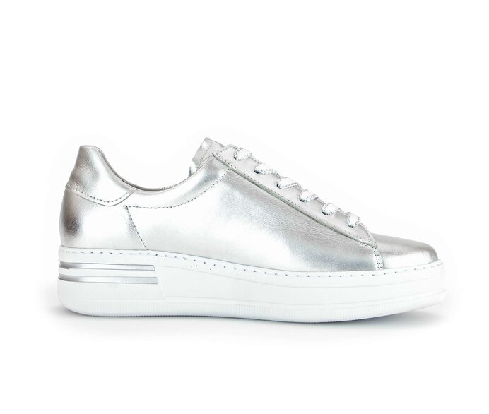 Gabor Sneaker Low Silber - Effektleder