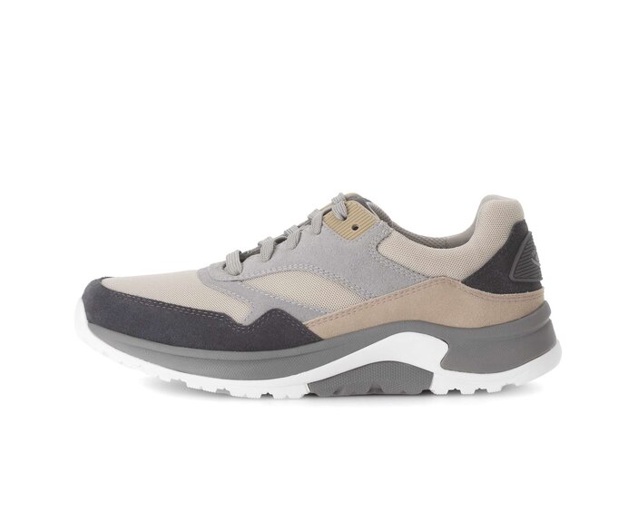 Gabor Rollingsoft Sneaker Low Grau - Materialmix Leder/Textil