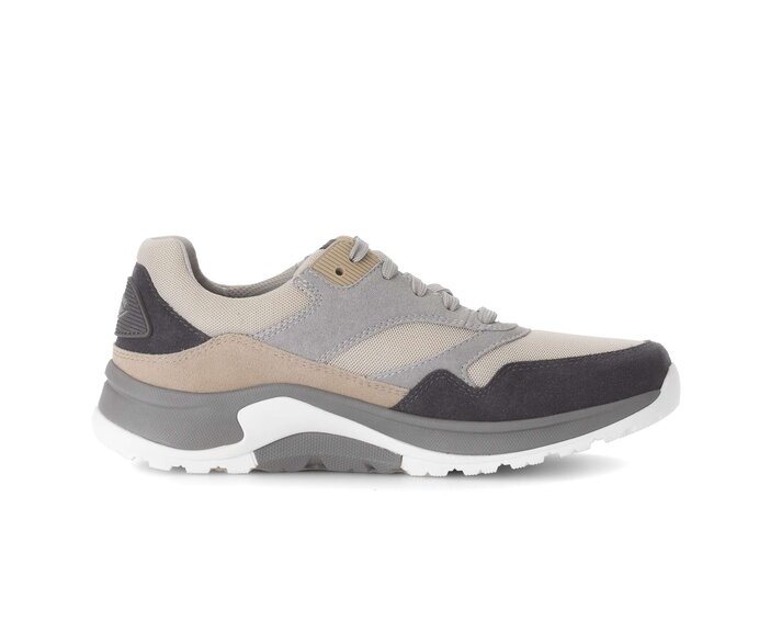 Gabor Rollingsoft Sneaker Low Grau - Materialmix Leder/Textil