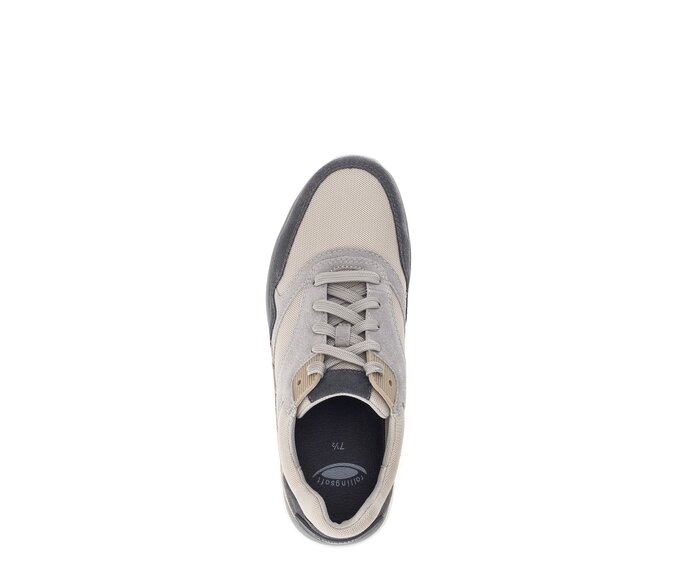 Gabor Rollingsoft Sneaker Low Grau - Materialmix Leder/Textil