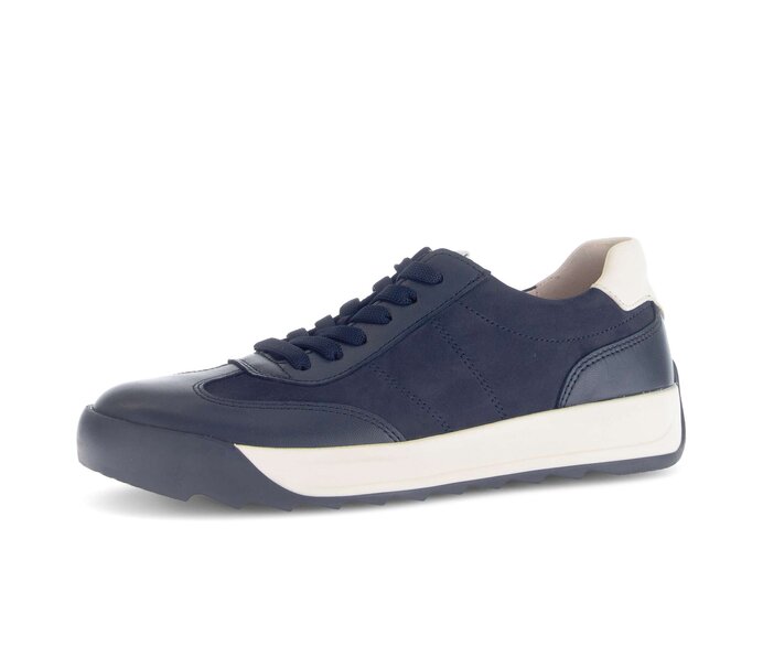 Gabor Sneaker Low Blau - Materialmix Leder