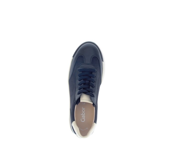 Gabor Sneaker Low Blau - Materialmix Leder