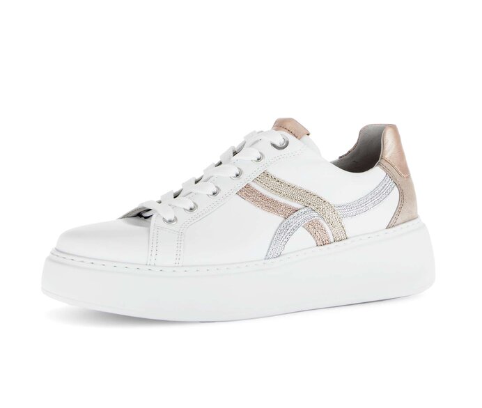 Gabor Sneaker Low Weiß - Materialmix Leder/Lederimitat