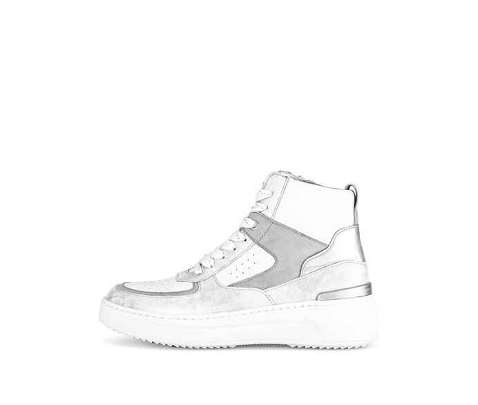 Gabor Sneaker High Silber - Materialmix Leder