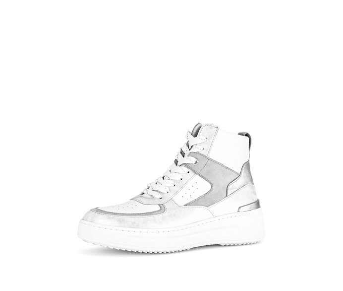 Gabor Sneaker High Silber - Materialmix Leder