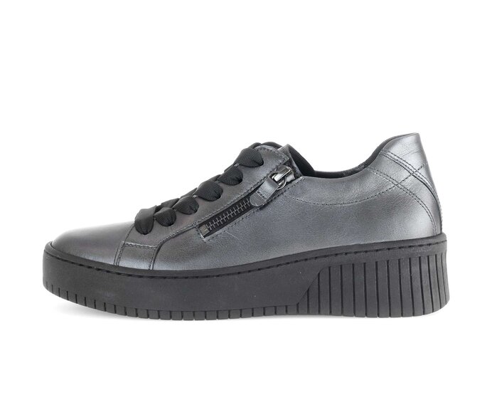 Gabor Sneaker Low Silber - Glattleder