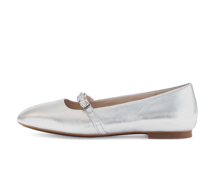 Gabor Eleganter Ballerina Silber - Effektleder