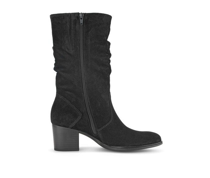 Gabor Elegante Stiefelette Schwarz - Rauleder