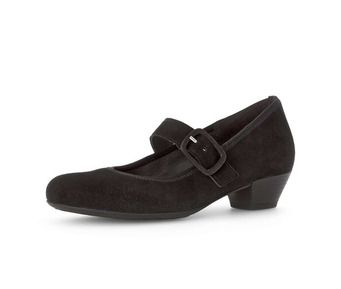 Gabor Spangenpumps Schwarz - Rauleder