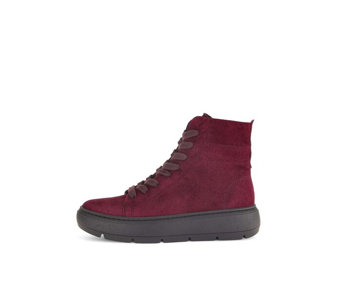 Gabor Sportliche Stiefelette Rot - Rauleder