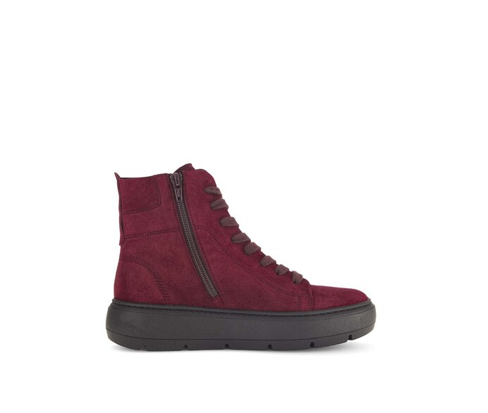 Gabor Sportliche Stiefelette Rot - Rauleder