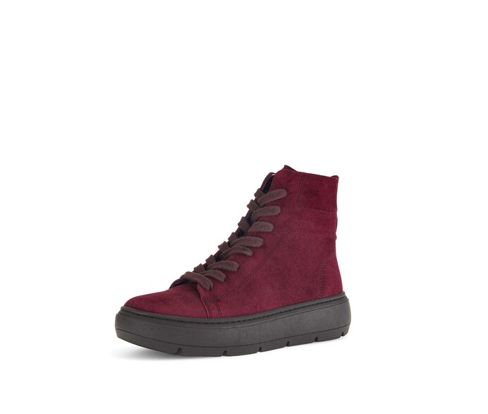 Gabor Sportliche Stiefelette Rot - Rauleder