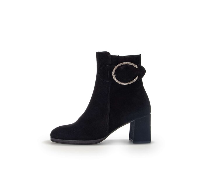 Gabor Elegante Stiefelette Schwarz - Rauleder
