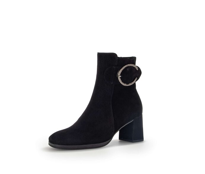 Gabor Elegante Stiefelette Schwarz - Rauleder