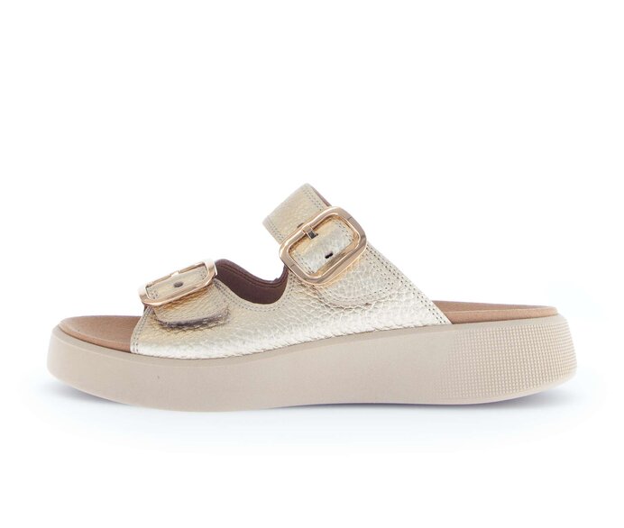 Gabor Pantolette Gold - Glattleder