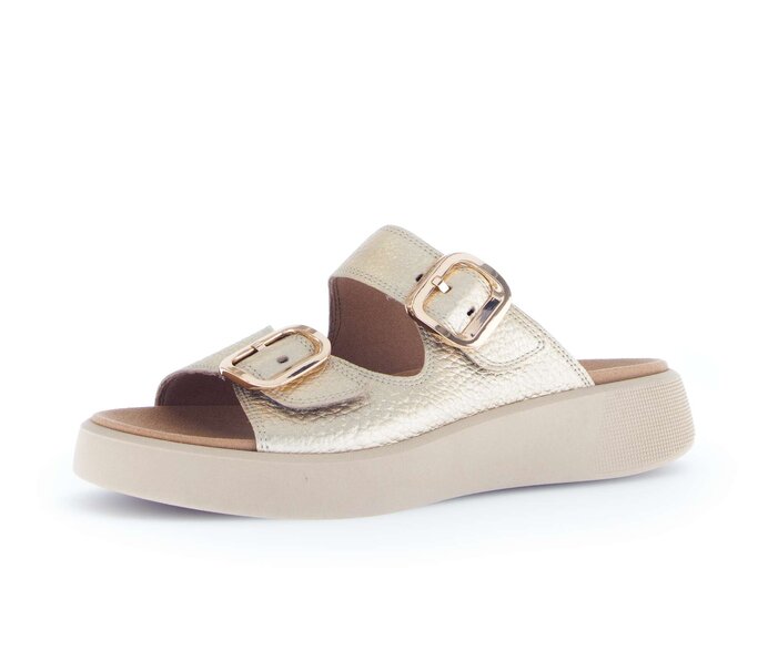 Gabor Pantolette Gold - Glattleder