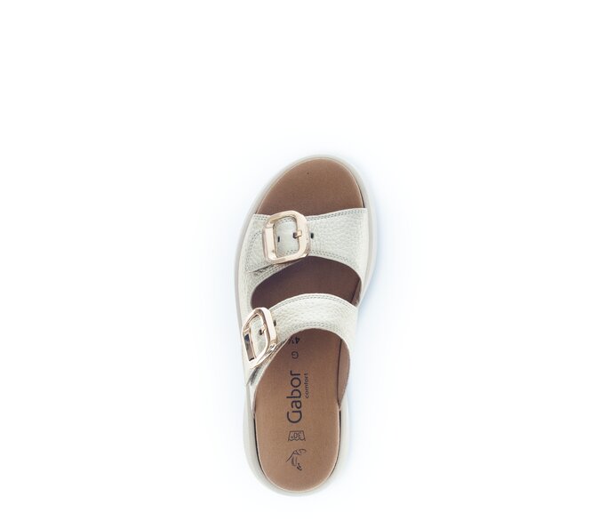 Gabor Pantolette Gold - Glattleder