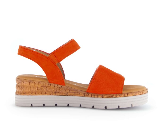 Gabor Riemchensandale Orange - Rauleder