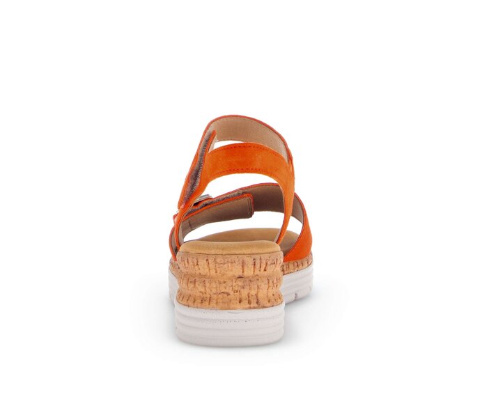 Gabor Riemchensandale Orange - Rauleder