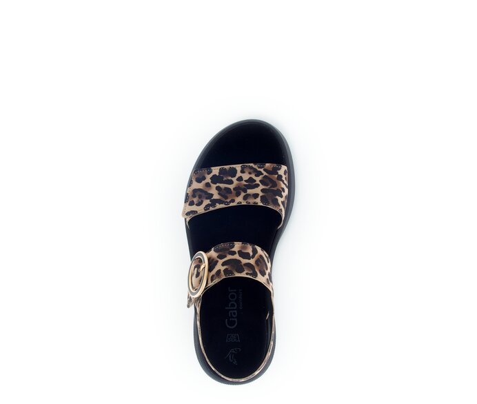 Gabor Riemchensandale Beige - Rauleder