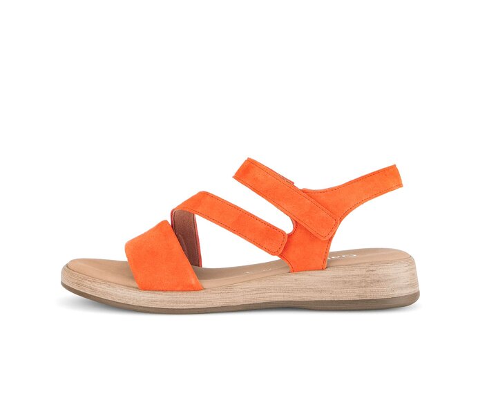 Gabor Riemchensandale Orange - Rauleder