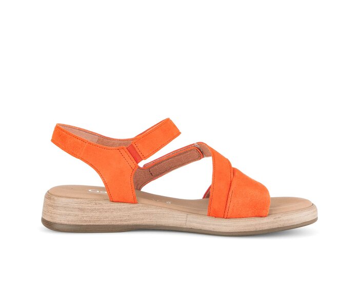 Gabor Riemchensandale Orange - Rauleder