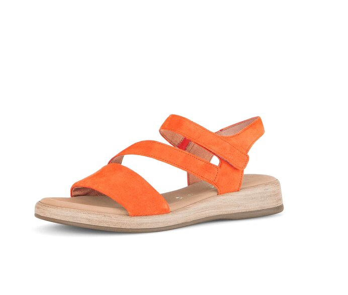 Gabor Riemchensandale Orange - Rauleder