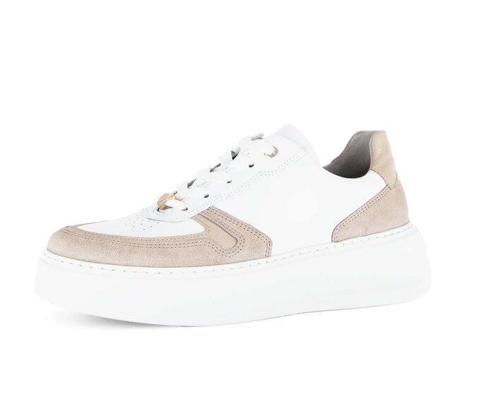 Gabor Sneaker Low Beige - Materialmix Leder