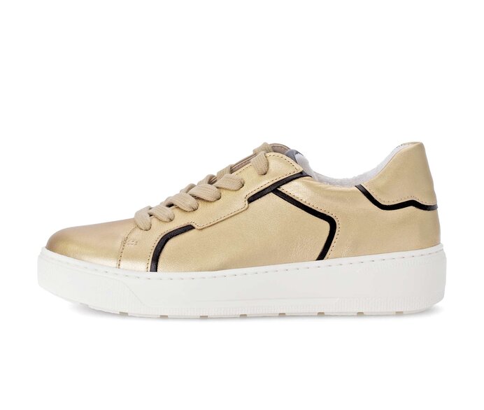 Gabor Sneaker Low Gold - Materialmix Leder