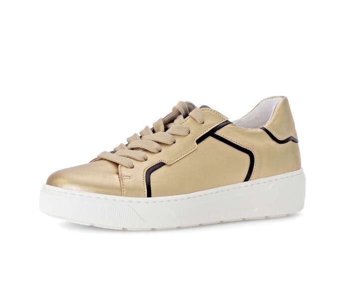 Gabor Sneaker Low Gold - Materialmix Leder