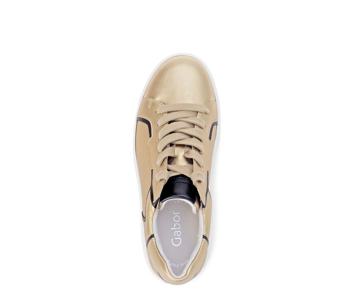Gabor Sneaker Low Gold - Materialmix Leder