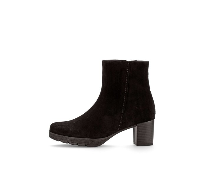 Gabor Plateau Stiefelette Schwarz - Rauleder