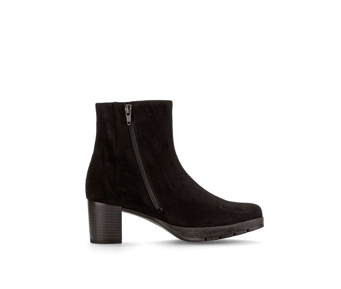 Gabor Plateau Stiefelette Schwarz - Rauleder