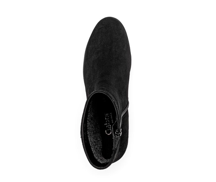 Gabor Plateau Stiefelette Schwarz - Rauleder