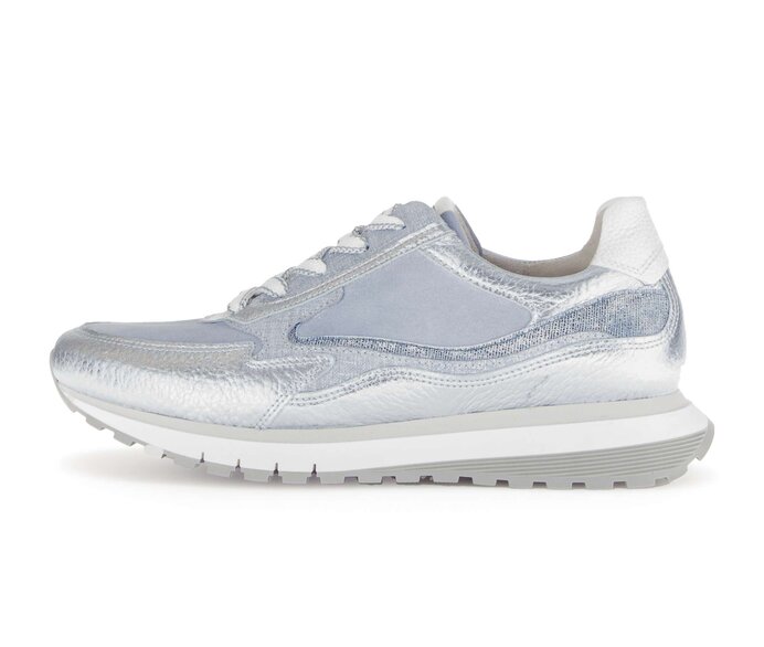 Gabor Sneaker Low Blau - Materialmix Leder