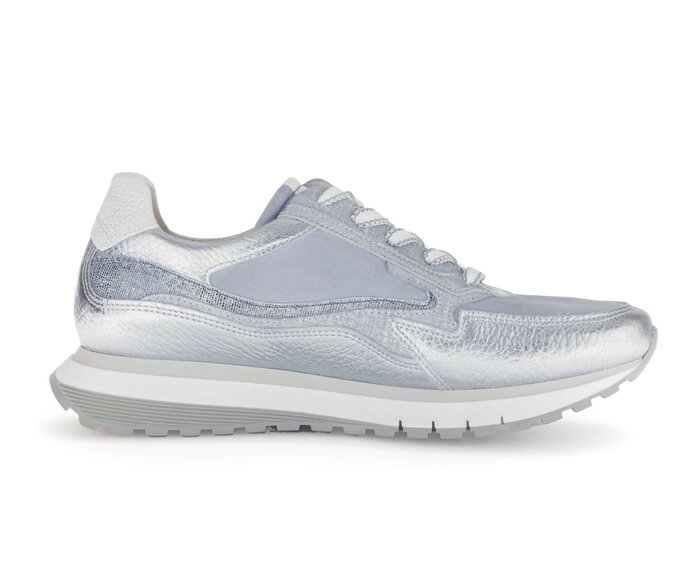 Gabor Sneaker Low Blau - Materialmix Leder