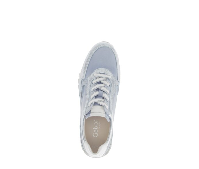 Gabor Sneaker Low Blau - Materialmix Leder