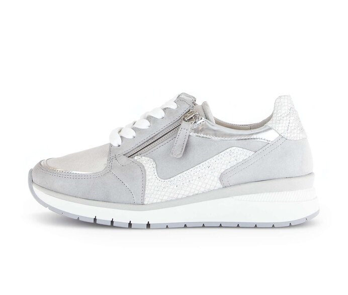 Gabor Sneaker Low Grau - Materialmix Leder/Lederimitat