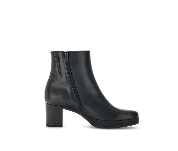 Gabor Plateau Stiefelette Schwarz - Glattleder