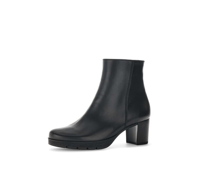 Gabor Plateau Stiefelette Schwarz - Glattleder