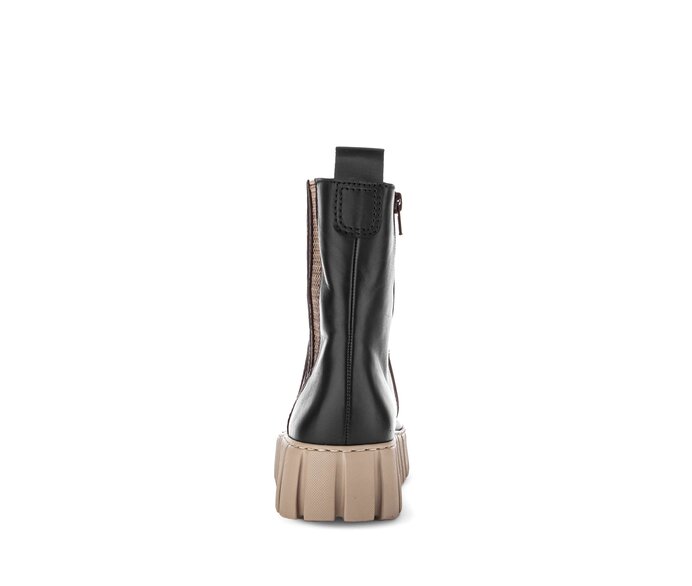 Gabor Plateau Stiefelette Schwarz - Glattleder