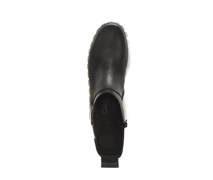 Gabor Plateau Stiefelette Schwarz - Glattleder