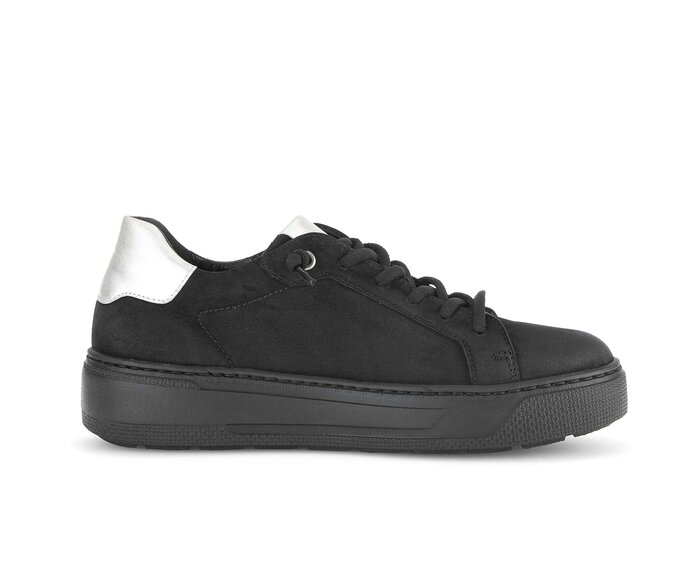 Gabor Sneaker Low Schwarz - Materialmix Leder