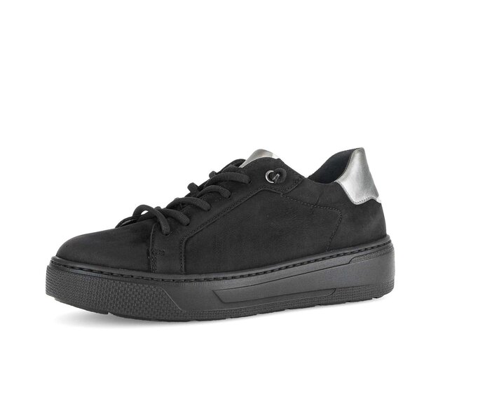 Gabor Sneaker Low Schwarz - Materialmix Leder